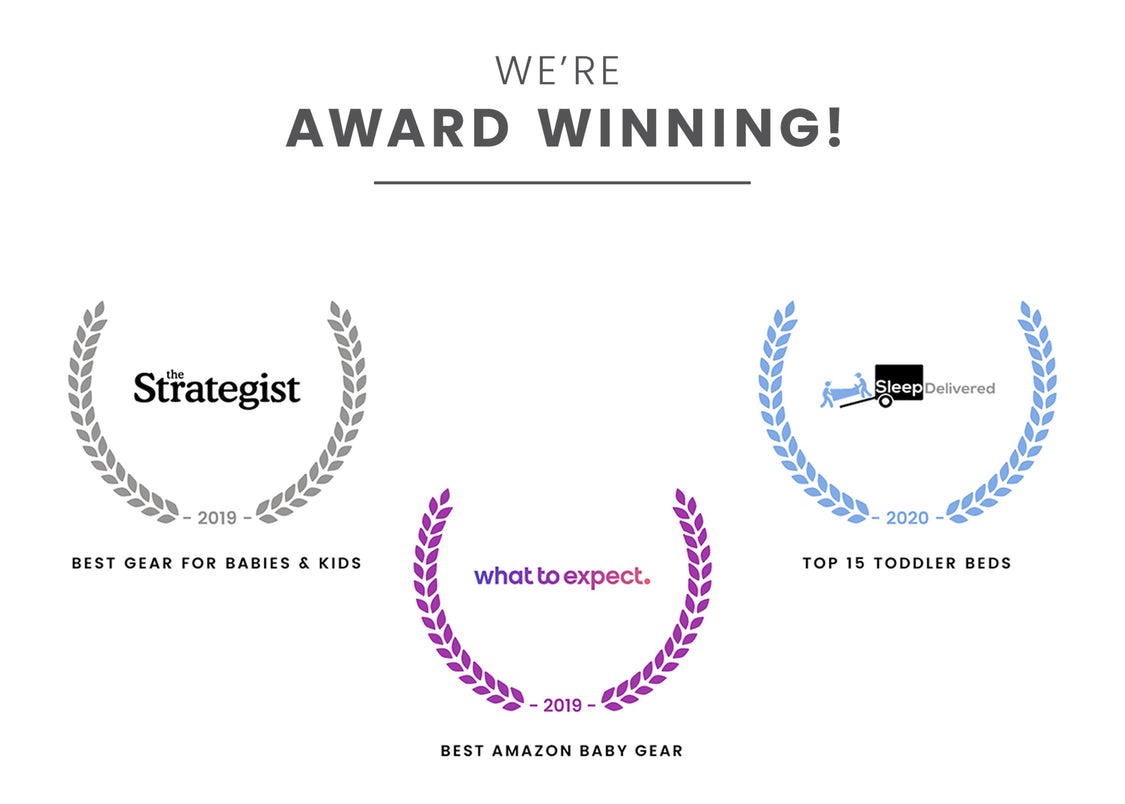 Award badges for Best Gear For Babies and Kids, Best Amazon Baby Gear and Top 15 Toddler Beds Bianca White 130