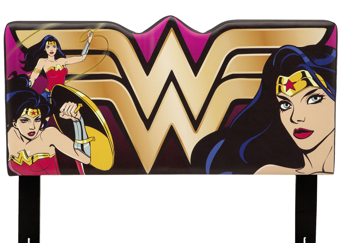 Delta Children Wonder Woman (1210) Upholstered Headboard (BB87173WW), Front View a1a