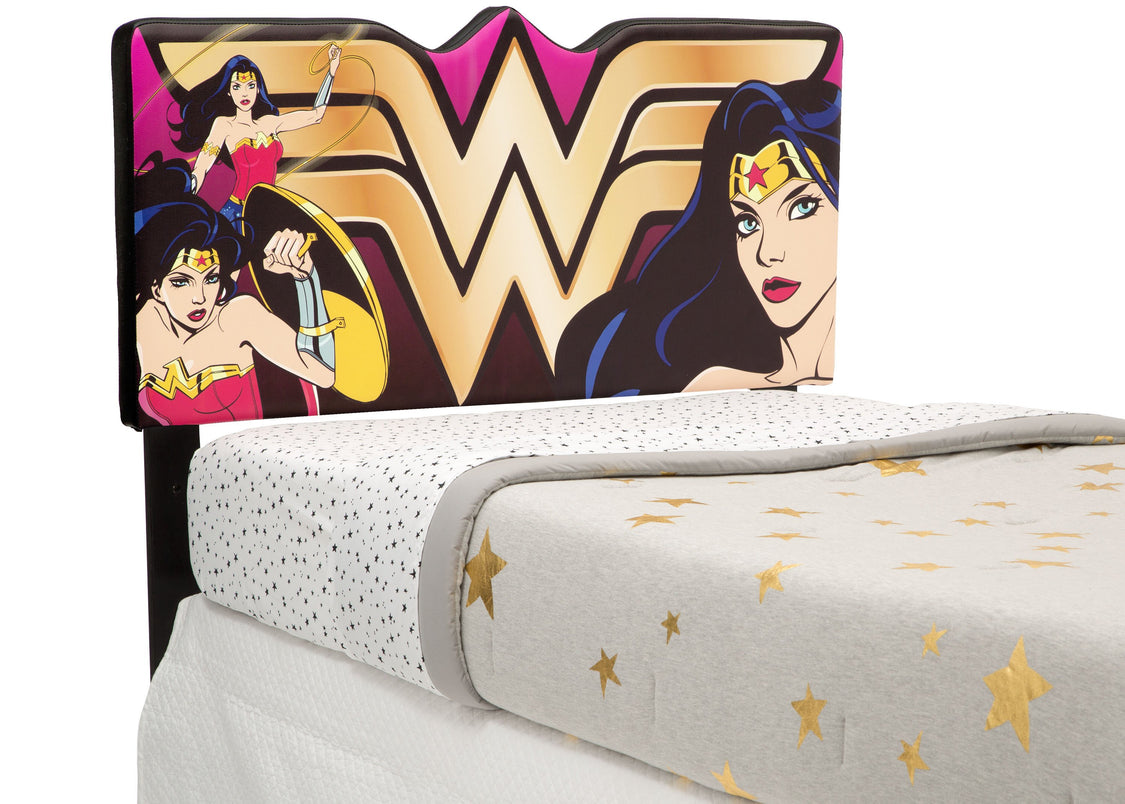 Delta Children Wonder Woman (1210) Upholstered Headboard (BB87173WW), No Pillows a2a
