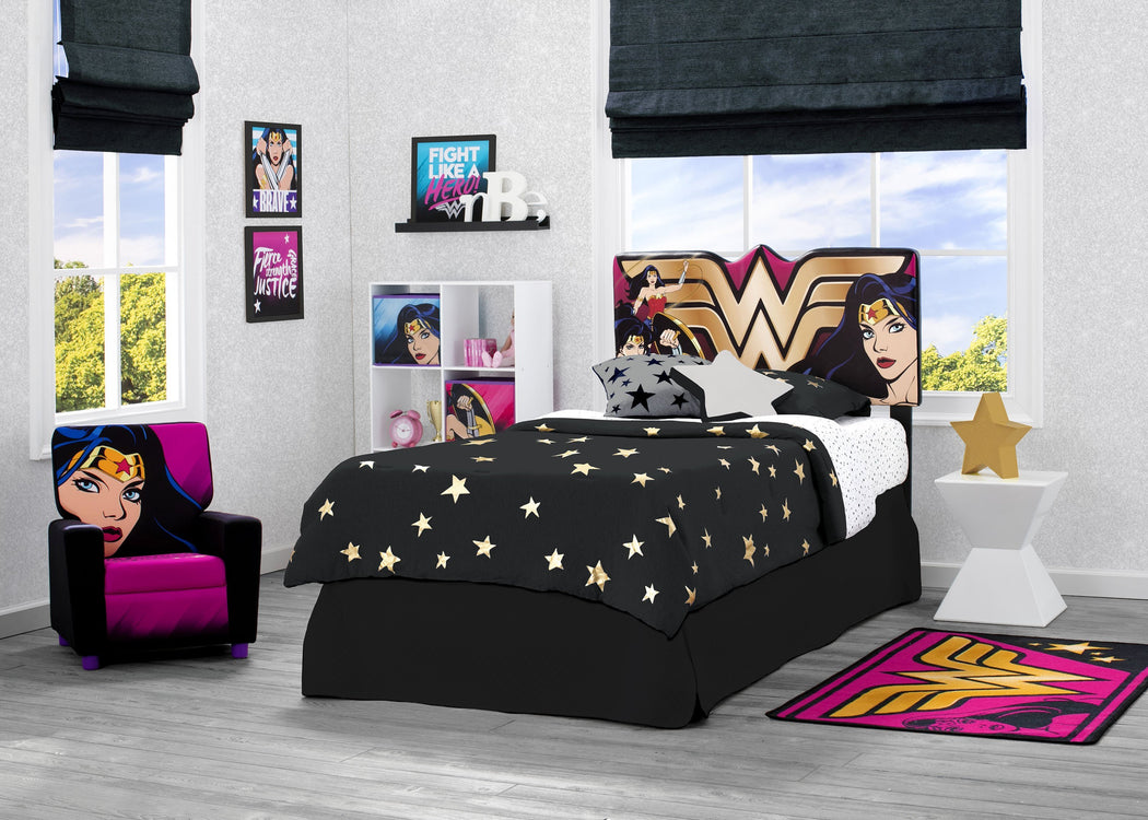 Delta Children Wonder Woman (1210) Upholstered Headboard (BB87173WW), Room View a0a