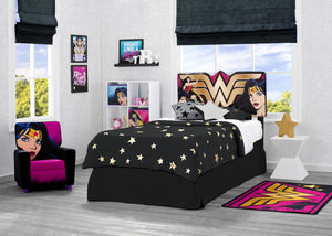 Delta Children Wonder Woman (1210) Upholstered Headboard (BB87173WW), Room View a0a 1