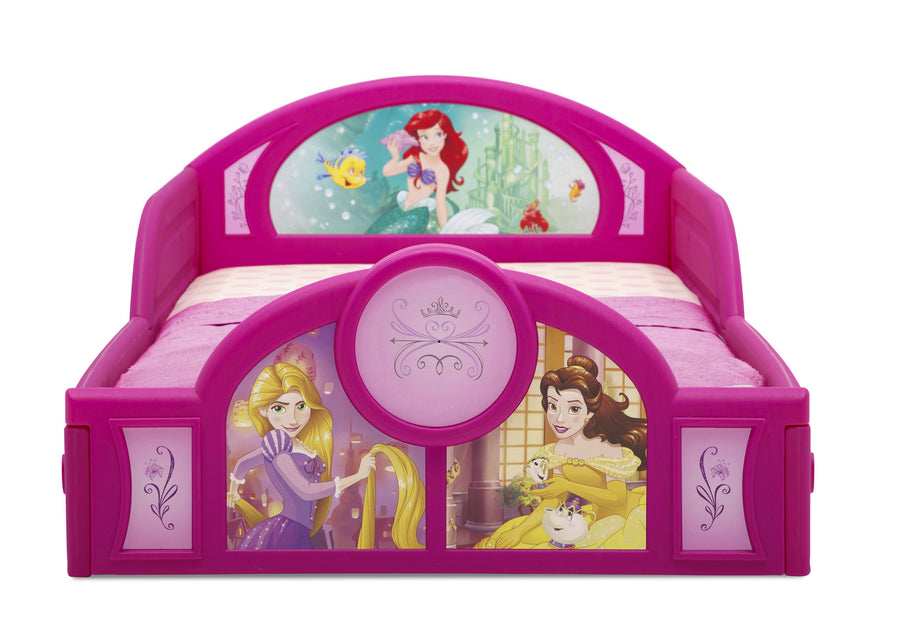 Princess Deluxe Toddler Bed with Attached Guardrails Disney Princess (1034) 4-Princess Deluxe Toddler Bed with Attached Guardrails