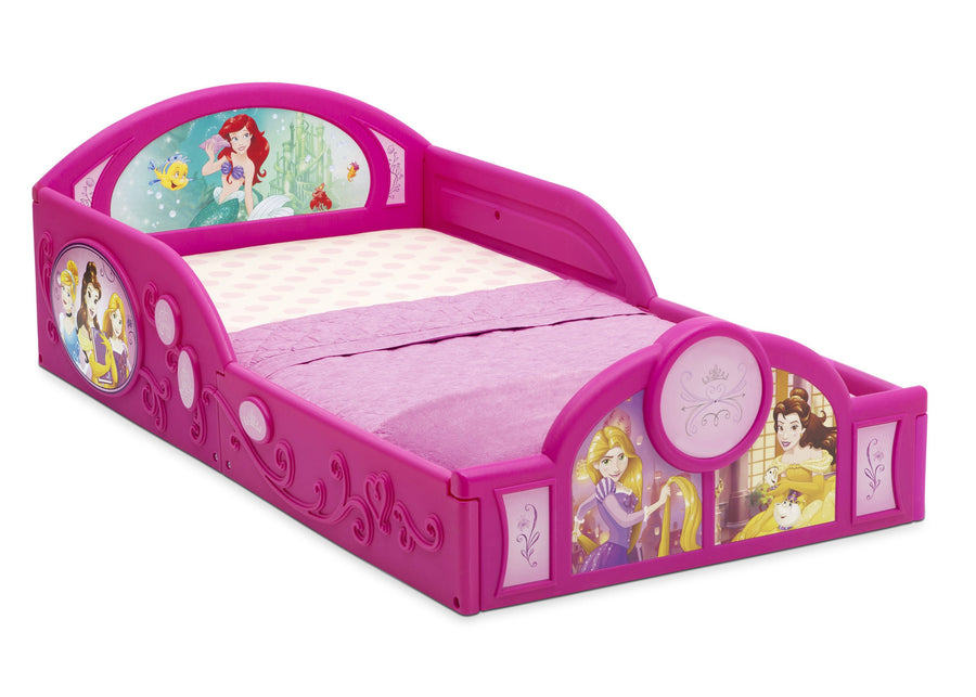 Princess Deluxe Toddler Bed with Attached Guardrails Disney Princess (1034) 2-Princess Deluxe Toddler Bed with Attached Guardrails