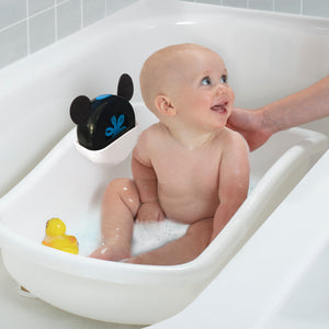 Mickey (5001) 4-Disney Mickey Mouse My First Bubble Bath – 3-in-1 Newborn to Toddler Bathtub with Sling and Bubble Blower