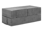 Grey Suede (5000) 8-Convertible Sofa and Play Set for Kids and Toddlers Modular Foam Couch and Flip Out Lounger with 2 Ottomans