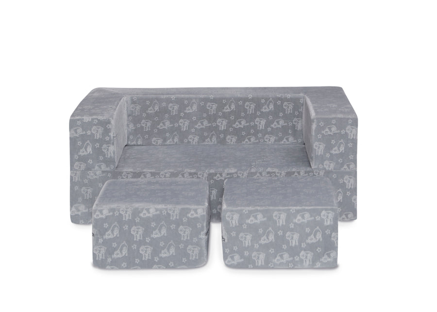 Grey (5057) 2-Serta Perfect Sleeper Convertible Sofa and Play Set