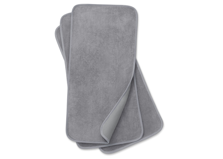 Grey Suede (5000) 11-7-Piece Essential Changing Table Set - Newborn Baby Gift Set for Boys and Girls – Set Includes Changing Pad, Plush Changing Pad Cover, 3 Changing Pad Liners and 2 Storage Bins