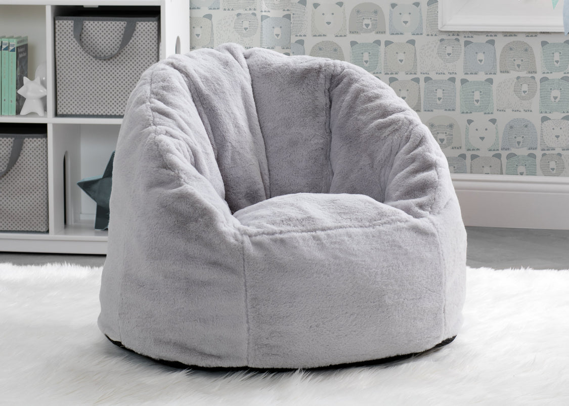 Toddler Snuggle Chair Grey Suede (5000)