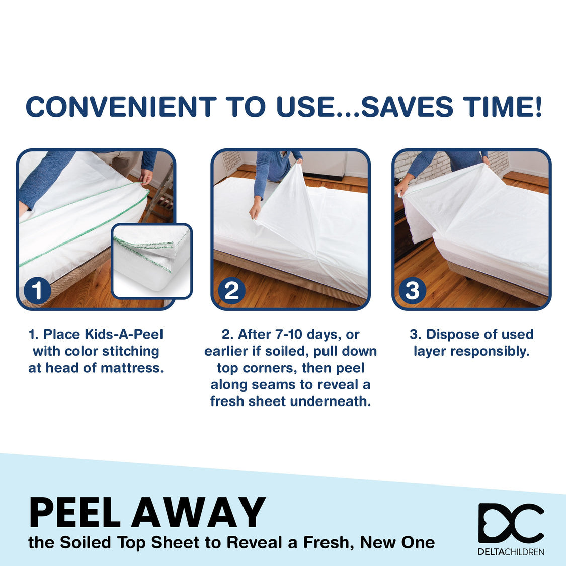 Kids-A-Peel Disposable Fitted Sheets
