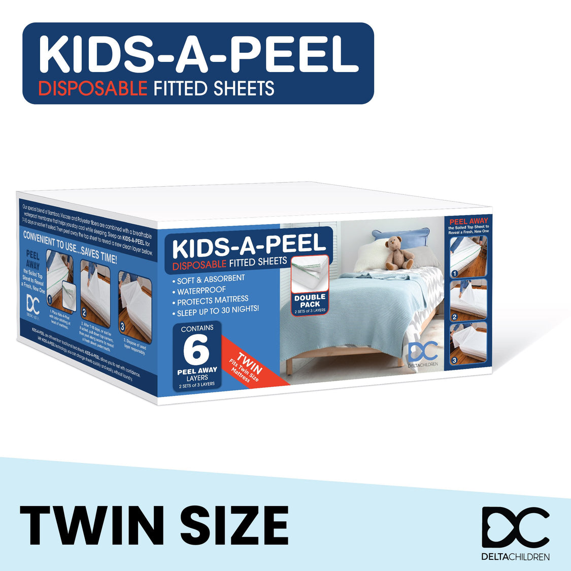 Kids-A-Peel Disposable Fitted Sheets