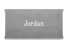 Grey Suede (5000) 4-Personalized Contoured Changing Pad with Plush Cover