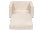 Cream Sherpa (5030) 12-Personalized Cozee Flip-Out Sherpa 2-in-1 Convertible Chair to Lounger for Kids