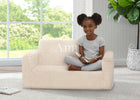 Cream Sherpa (5030) 6-Personalized Cozee Flip-Out Sherpa 2-in-1 Convertible Sofa to Lounger for Kids