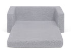 Grey Sherpa (5031) 15-Personalized Cozee Flip-Out Sherpa 2-in-1 Convertible Sofa to Lounger for Kids
