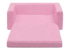 Pink Sherpa (5032)  5-Personalized Cozee Flip-Out Sherpa 2-in-1 Convertible Sofa to Lounger for Kids