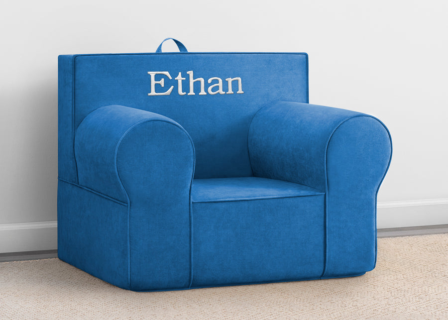 Blue (1220) 15-Personalized XL Cozee Foam Chair for Kids - Our Largest Chair