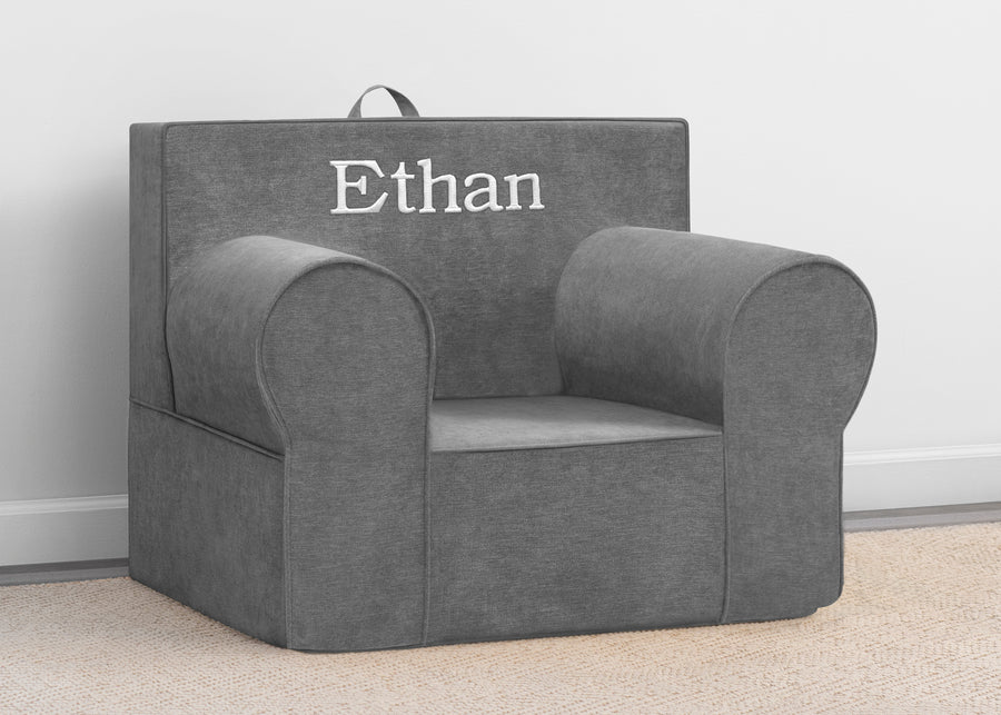 Dark Grey (1225) 1-Personalized XL Cozee Foam Chair for Kids - Our Largest Chair