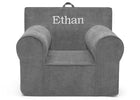 Dark Grey (1225) 2-Personalized XL Cozee Foam Chair for Kids - Our Largest Chair