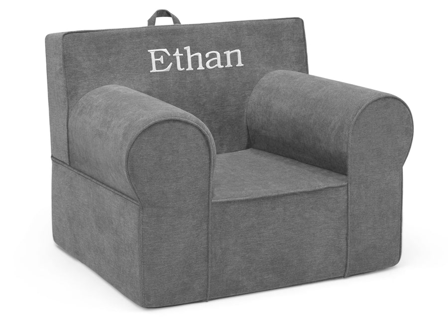 Dark Grey (1225) 6-Personalized XL Cozee Foam Chair for Kids - Our Largest Chair