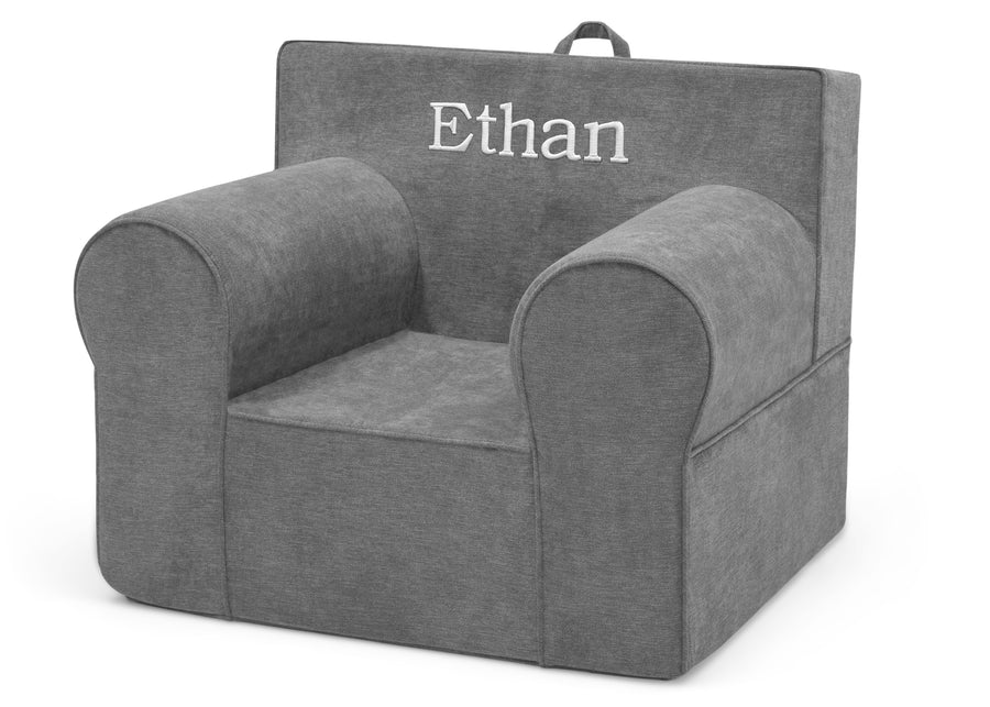 Dark Grey (1225) 7-Personalized XL Cozee Foam Chair for Kids - Our Largest Chair