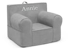 Light Grey (1226) 27-Personalized XL Cozee Foam Chair for Kids - Our Largest Chair