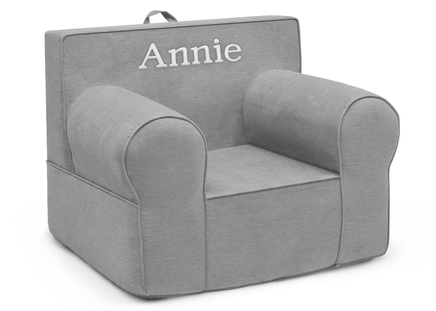 Light Grey (1226) 27-Personalized XL Cozee Foam Chair for Kids - Our Largest Chair