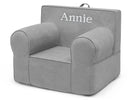 Light Grey (1226) 28-Personalized XL Cozee Foam Chair for Kids - Our Largest Chair