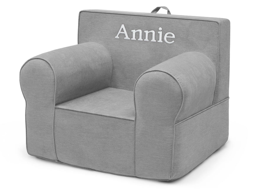 Light Grey (1226) 28-Personalized XL Cozee Foam Chair for Kids - Our Largest Chair