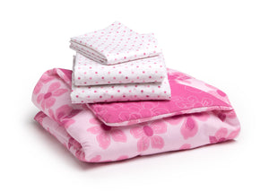 Girl 4-Piece Toddler Bedding Set, Floral and Polka Dot (2000) a4a 13