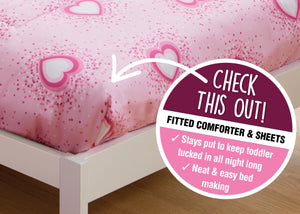 Girl 4-Piece Toddler Bedding Set, Hearts & Sprinkles (2002) b2b 1