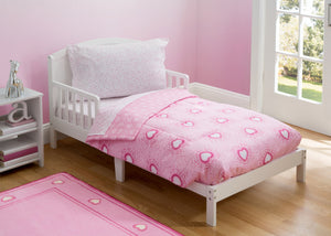 Girl 4-Piece Toddler Bedding Set, Hearts & Sprinkles (2002) b1b 48