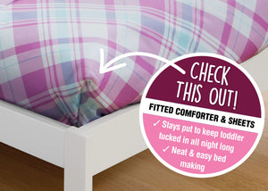Girl 4-Piece Toddler Bedding Set, Plaid and Gingham (2004) d2d 3