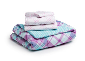 Girl 4-Piece Toddler Bedding Set, Plaid and Gingham (2004) d4d 22