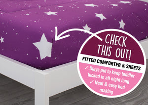 Girls Soft Kids Area Rug, Purple Starry Night (2005) e2e 4