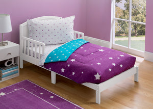 Girls Soft Kids Area Rug, Purple Starry Night (2005) e1e 60