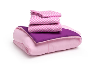 Girls Soft Kids Area Rug, Pink/Purple Gingham (2006) f4f 28