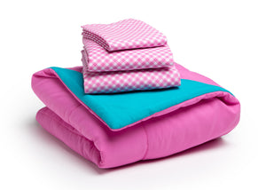 Girls Soft Kids Area Rug, Pink/Blue Gingham (2007) g4g 31