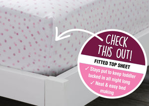 Girls 3-Piece Toddler Sheet Set, Pink Polka Dots (2000) b2b 1