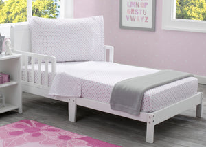 Girls 3-Piece Toddler Sheet Set, Pink Polka Dots (2000) b1b 12
