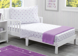 Girls 3-Piece Toddler Sheet Set, Purple Stars (2005) a1a 8