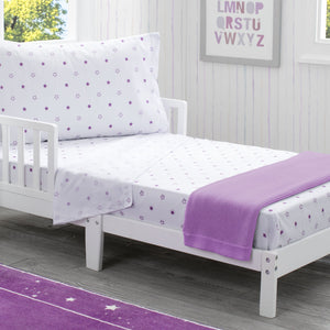 Girls 3-Piece Toddler Sheet Set, Purple Stars (2005) a1a 6