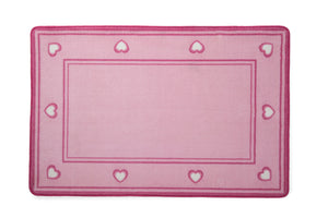 Girls Soft Kids Area Rug, Pink Hearts (2002) a2a 0