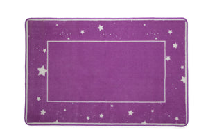 Girls Soft Kids Area Rug, Purple Stars (2005) d2d 3
