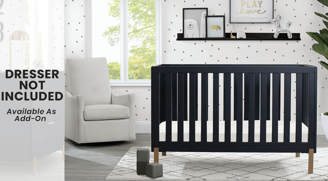Hendrix 4-in-1 Nursery Set Midnight Grey