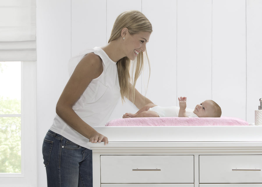 Perfect Sleeper Contoured Changing Pad with Plush Cover Pink (5059) 4-Perfect Sleeper Contoured Changing Pad with Plush Cover