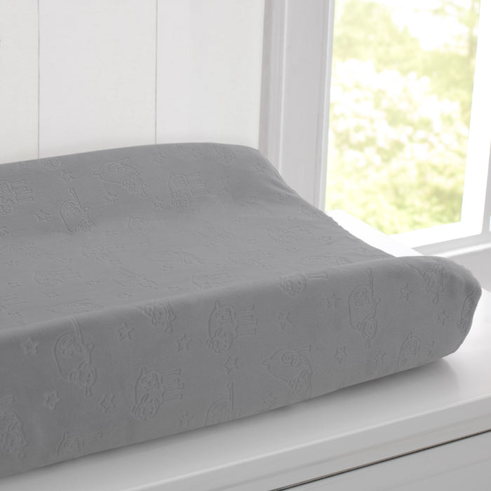 Perfect Sleeper Contoured Changing Pad with Plush Cover Grey (5057) 3-Perfect Sleeper Contoured Changing Pad with Plush Cover