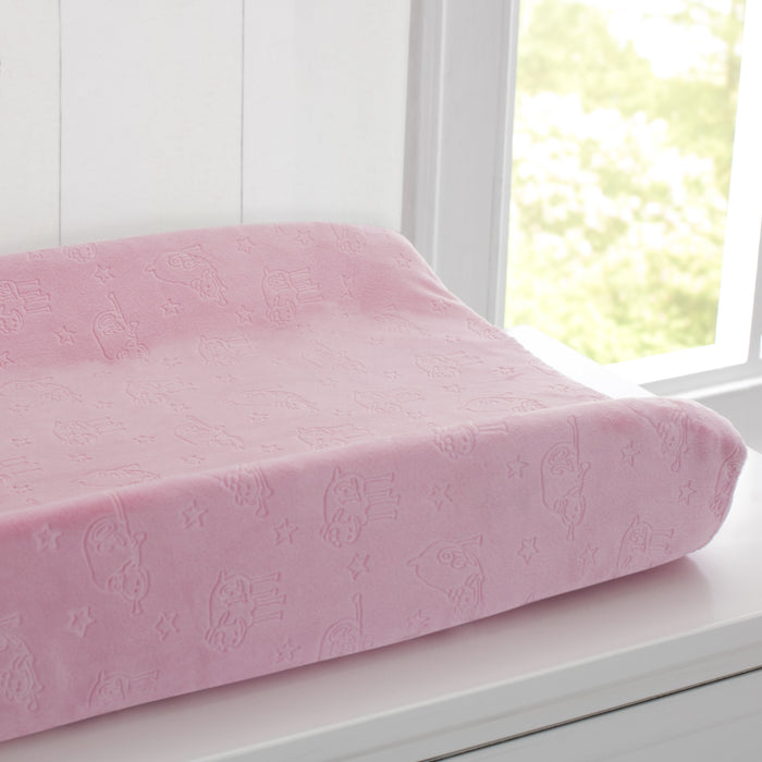 Perfect Sleeper Contoured Changing Pad with Plush Cover Pink (5059) 0-Perfect Sleeper Contoured Changing Pad with Plush Cover