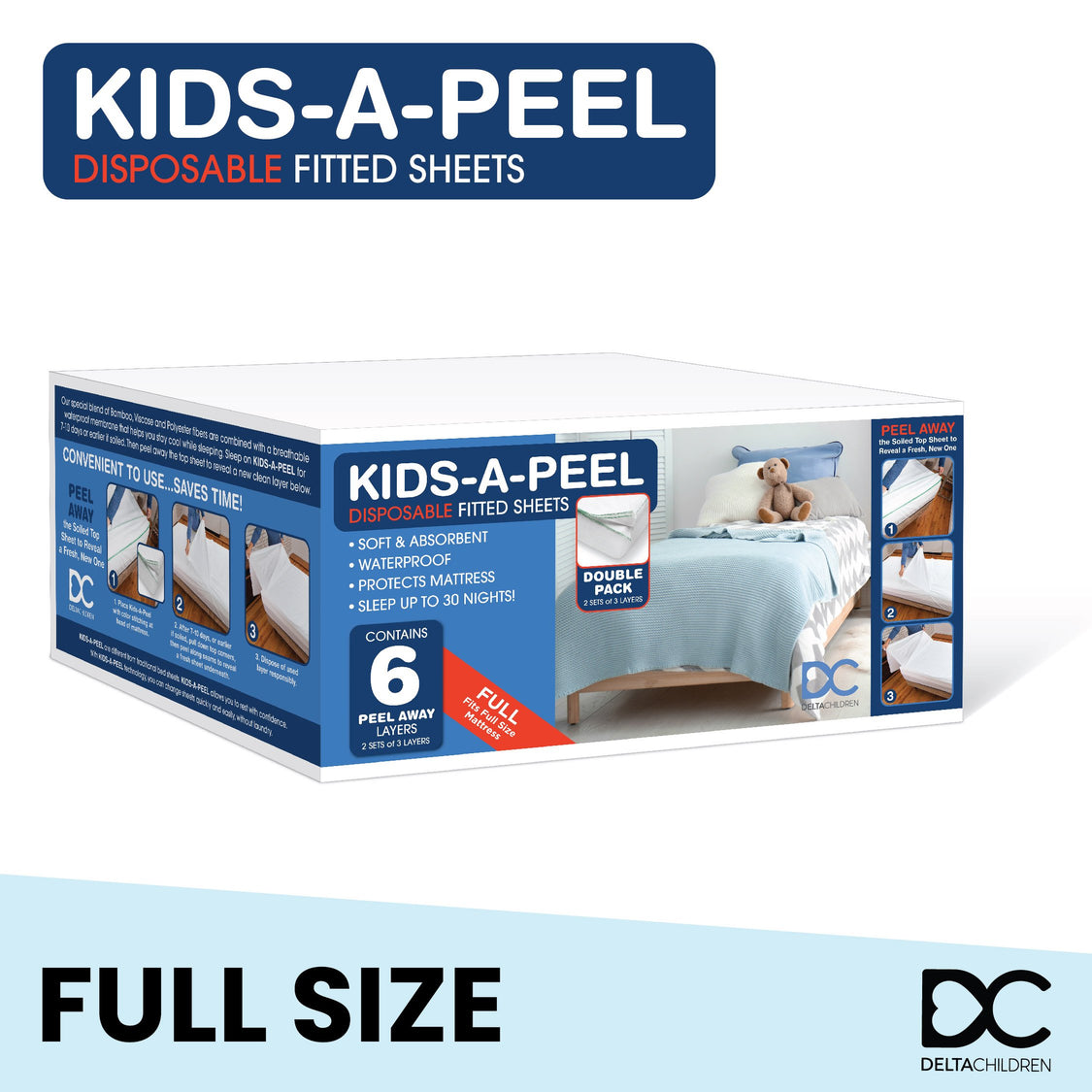 Kids-A-Peel Disposable Fitted Sheets