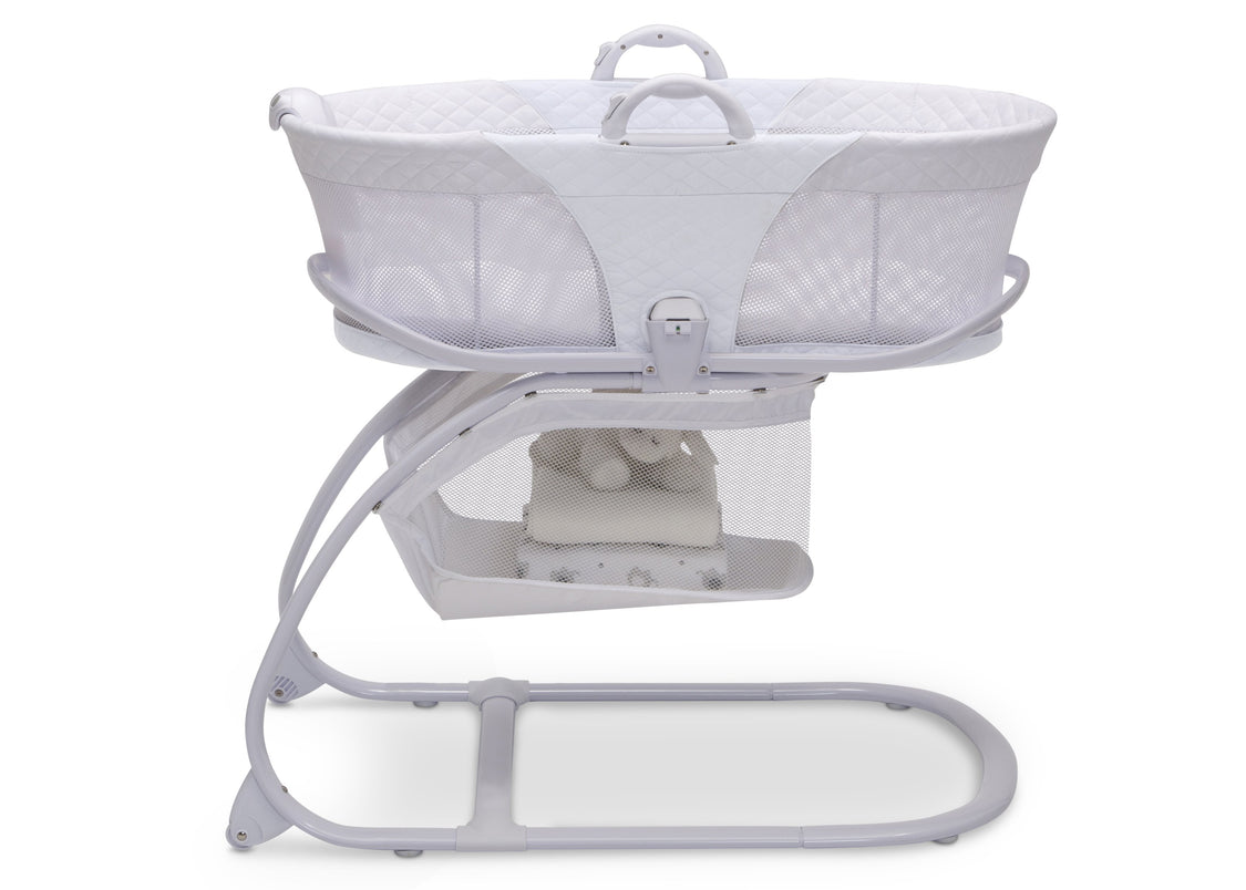 2-in-1 Moses Basket Bedside Bassinet Sleeper White (100)