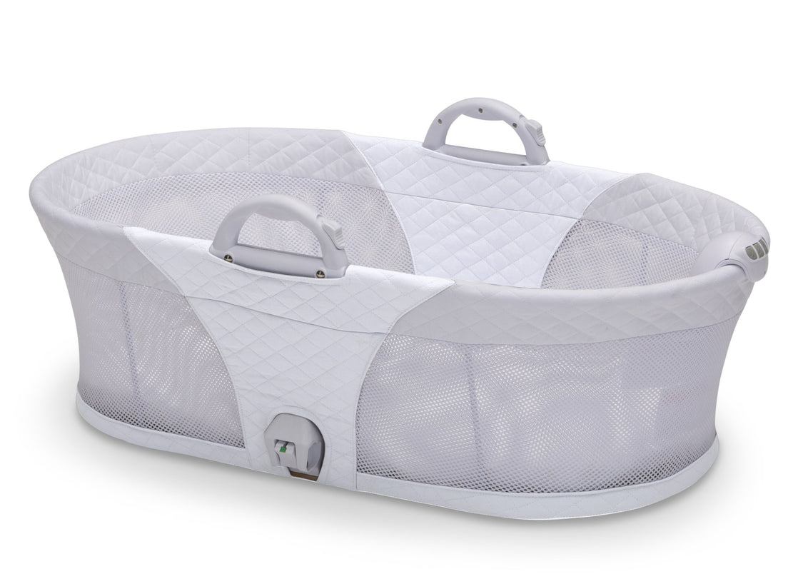 2-in-1 Moses Basket Bedside Bassinet Sleeper White (100)